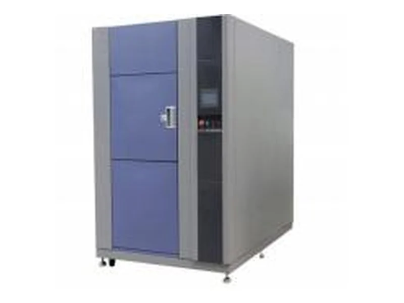 Thermal shock test chamber for rapid hot and cold cycling